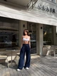 Женские спортивные брюки с лампасами на змейке / Синий 42-44 / BASED 0145820 - изображение 1