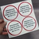 Комплект попереджувальних наклейок на авто «Виховання в мене нуль», 4 шт. (10 см) - изображение 5