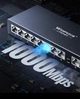 Коммутатор Wopul на 10 гигабитных портов в стальном корпусе для видеонаблюдения и домашней сети - изображение 6