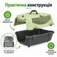 Контейнер-переноска Trixie Capri 1 для кошек и собак до 6 кг, XS, 32×31×48 см, серо-светло-зеленая - изображение 3