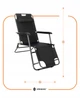 Шезлонг (крісло-лежак) Springos Zero Gravity для пляжу, тераси та саду GC0060 Black - зображення 10