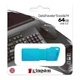 USB флеш накопичувач Kingston 64GB DataTraveler Exodia M USB 3.2 Gen1 Aqua Blue - изображение 4
