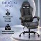 Геймерское кресло DEXON ORVEX RD-6072 с подставкой для ног, из льняной ткани, металлическая крестовина, Темно-серый - изображение 6