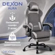Геймерское кресло DEXON AURA RD-6072 с подставкой для ног, из велюра, металлическая крестовина, Тёмно-серый - изображение 6