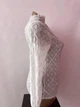 Жіноча ажурна блузка з довгим рукавом S/М Білий (100147) - изображение 8
