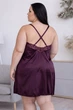 Ночная рубашка с открытой спинкой Нсл941 Сливовый, 3XL (52-54) - изображение 2