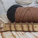Пряжа-шнур YarnArt Macrame Rope 3mm, Темно-серый №758, 250 г / 63 м, хлопковый шнур для вязания, макраме, сумок, корзин и кашпо - изображение 2