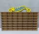 Полочка для машинок Hot Wheels 49 ячеек желто-синяя (1401.06) - изображение 1