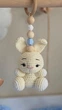 Підлоговий мобіль BABY GYM з іграшками, стійка Монтессорі, тренажер для немовлят, Лісовий, молочний зайчик і бежевий ведмедик - зображення 7