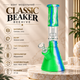 Бонг силиконовый модульный Classic Beaker BeeHive 27 см с перколятором зелено-синий - изображение 1