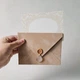 Конверт для денег, украшенный перламутровой подвеской, 12*16 см, цвет бежевый - изображение 4