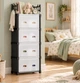 Комод детский пластиковый WFB05D 42x29x140 см / Узкий сборный шкаф-органайзер с 4 ящиками и верхней полкой / Стеллаж-этажёрка - изображение 1