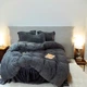 Комплект постільної білизни Velour Elegance gray Євро - зображення 2