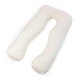 Подушка для беременных и отдыха U-образная № 8025 Satin Stripe "Soft Yellow" EcoSilk страйп-сатин 140*75*20 - изображение 14