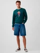 Свитшот на флисе мужской GAP 922928918 XL Зеленый (1162207086) - изображение 3