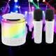 Портативная колонка K19 Bluetooth с LED-подсветкой и 2 микрофонами, караоке - изображение 7