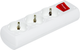 Колодка Borsan з заземленням та вимикачем 3 розетки White (BR-1563-0) - зображення 1