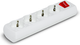 Колодка Borsan з заземленням та вимикачем 4 розетки White (BR-1564-0) - зображення 1