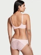 Хлопковые трусики бикини Victoria's Secret розового цвета с кружевной попкой р. XS арт. 30597 - изображение 2