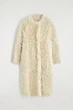Хутряне пальто COS collarless shearling coat 1306826001 XS Бежевий - изображение 5