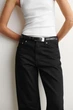 Джинси жіночі COS chord straight-leg jeans 1298075007 27 Чорний - изображение 4