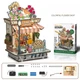 3D деревянный конструктор-румбокс с радио и LED-подсветкой "Flower shop" DIY интерьерный кукольный домик - изображение 7
