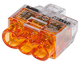 З'єднувач проводів HellermannTyton HelaCon Plus Mini HCPM-3 3-провідний 24 А 600 В 0.5–2.5 мм² 100 шт (148-90037) - зображення 1
