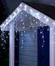 Гирлянда Бахрома 80 LED, 2м х 0.5м, прозрачный провод, белая, 220 В, 1502-03 - изображение 1