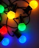 Белт-лайт 5м, 10 матовых LED-ламп 5см, мульти, черный каучуковый провод 4 мм, IP68, 220 В, 1373-51 - изображение 1