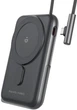 Батарея універсальна Choetech B735 10000mAh 20W PD MagSafe Wireless з вбудованим USB-C кабелем Black (B735-CCBK) - изображение 1