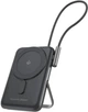 Батарея універсальна Choetech B735 10000mAh 20W PD MagSafe Wireless з вбудованим USB-C кабелем Black (B735-CCBK) - изображение 2
