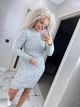 Женское платье вязаное серое 42-50 с1524.5016.1 - изображение 2