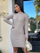 Женское платье вязаное бежевое 42-50 с1524.5016.2 - изображение 1