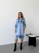 Женской платье с этничным принтом голубое 44-58 с1524.5078.1 - изображение 1