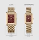 Годинник BURKER Olivia Gold Burgundy - зображення 7