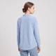 Женский удлиненный свитер свободного кроя MellyWeave, голубой, размер L-XL - изображение 4