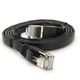 Патч-корд 1м UTP cat.7, CU, RJ45, плоский, black Weepda (PCMF-CU7/1.0Bk) - изображение 2
