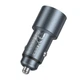 Автомобільний зарядний пристрій HOCO Z60 Bloom 48W dual-port PD30W+QC3.0 multi-protocol car charger Metal Gray - зображення 5