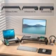 Геймерская настольная подставка для монитора MOOJAY с RGB-подсветкой, 4 портами USB 3.0 и органайзером, нагрузка до 20 кг, сложная конструкция, подставка под ноутбук - Уценка - изображение 4