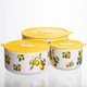Контейнеры для еды фарфоровые Lemon 9,5/13/15 см Yiwu TS-3P-1 [[optionset1]] TS-3P-1 TS-3P-1 - изображение 1