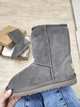 Жіночі уггі Замшеві Середні Сірі UGG CLASSIC SHORT II BOOT Grey (37, сірий) - изображение 4