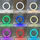 Кільцева лампа RGB для блогера LJJ-30 30 см зі штативом та пультом ДК USB-живлення для студійної зйомки відео та професійного фото освітлення - зображення 2