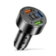 Автомобильное зарядное устройство 5 портов USB QC + Type-C PD 24Вт, 12-24В, с цифровым вольтметром и подсветкой, быстрая зарядка - изображение 5