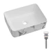 Раковина накладная Qtap Tern 480x370x135 мм, Marble, прямоугольная, с донным клапаном QT17116069MR QTAP QT17116069MR - изображение 1