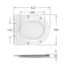 Сидіння для унітазу Qtap (Taurus 490) 422x360x30 мм, White, з мікроліфтом, Slim Duroplast, Quick Release QTSC179W49383 QTAP QTSC179W49383 - зображення 2
