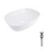 Комплект Qtap Cardinal: раковина накладная 600x380x140 мм, White, овальная + донный клапан Pop-up PU02 QTAP QT04116257W48465 - изображение 1