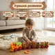 Паровозик буквовоз детская игрушка развивающая каталка украинский язык паровозик с кубиками буквами для детей - изображение 5