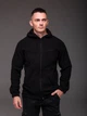 Чоловіча флісова кофта з капюшоном чорний XL арт.2461 - изображение 1