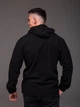 Чоловіча флісова кофта з капюшоном чорний XL арт.2461 - изображение 4