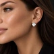 Срібні сережки DIVA Чотирилисник з перламутром - зображення 3